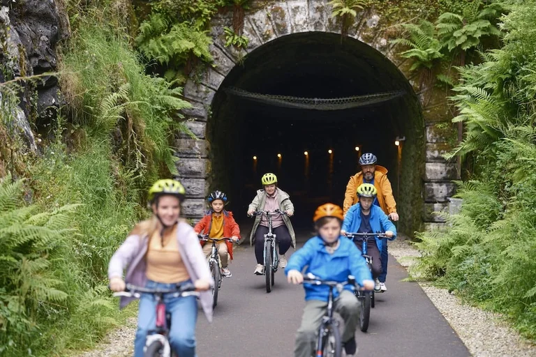 Family Cycling Barnagh Tunnel Limerick Greenway Co Limerick Web Size